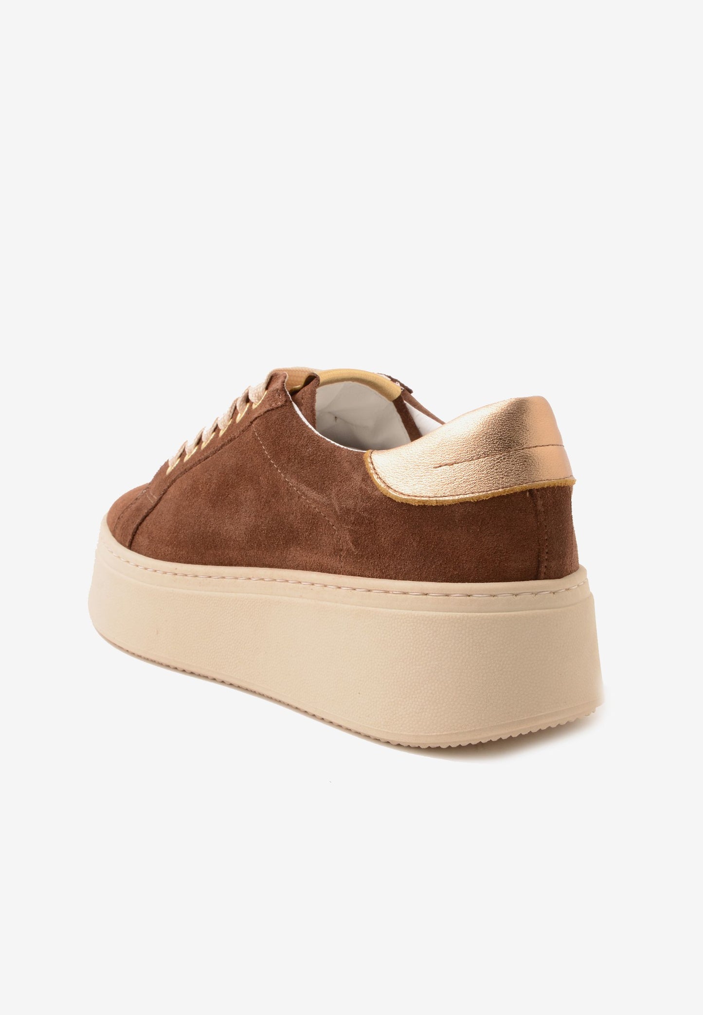 DIVINE FOLLIE - Sneakers Camoscio Bijoux Sigaro