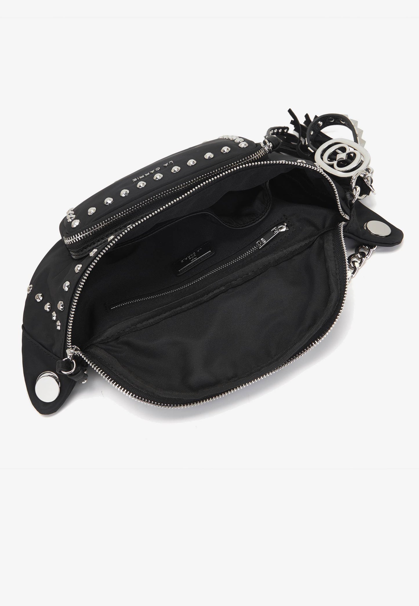 LA CARRIE - Marsupio Dark Nylon Borchie Nero