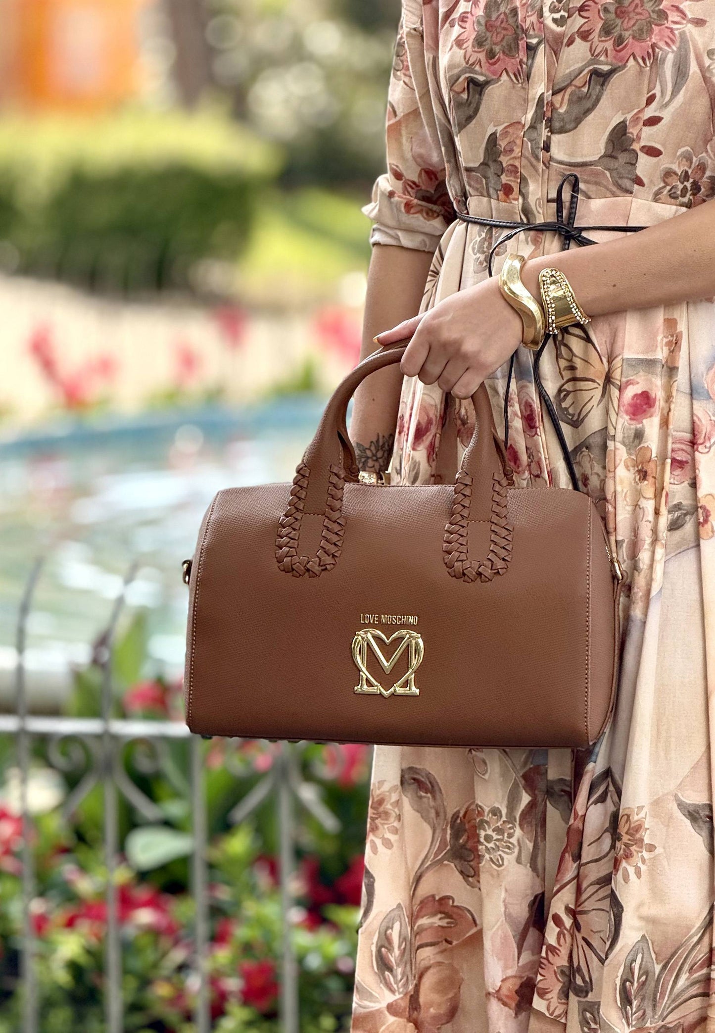 LOVE MOSCHINO - Borsa Bauletto Cammello