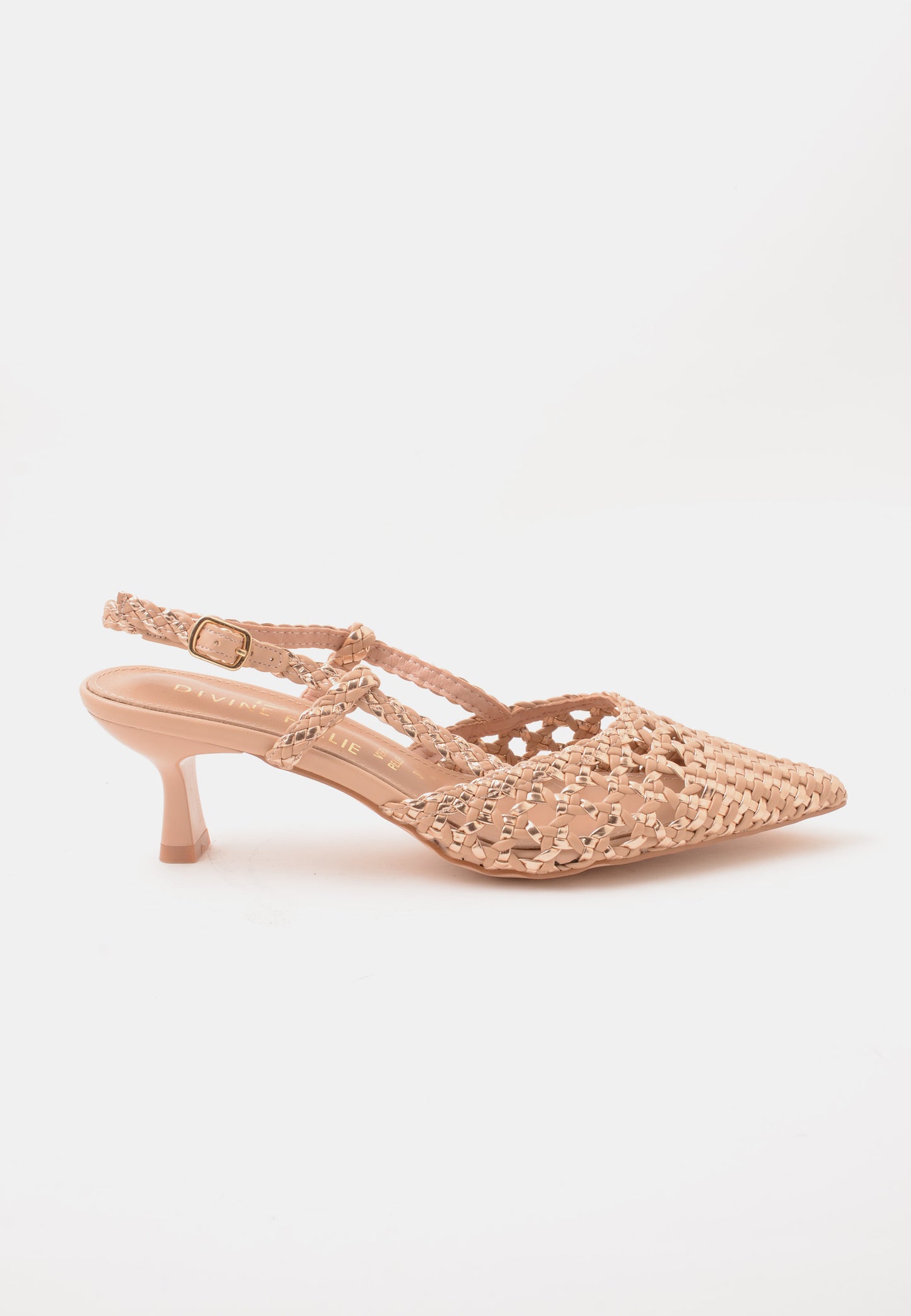 DIVINE FOLLIE - Slingback Intrecciato Soft Rosa Oro