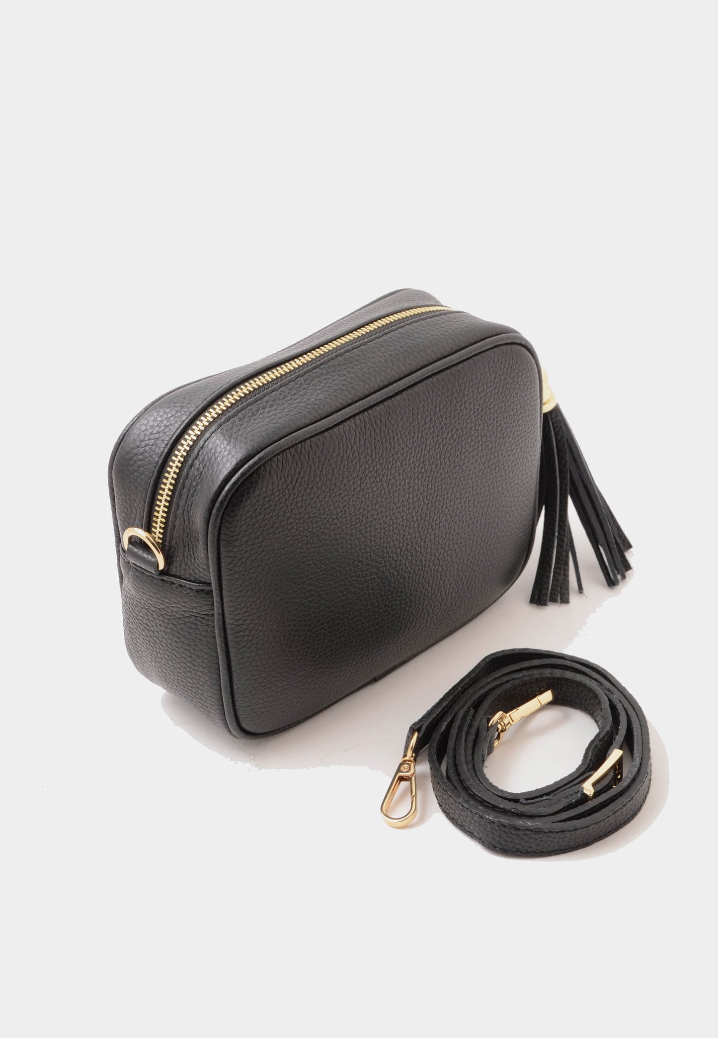 NUNZIA - Crossbody Vera Pelle CAMILLA Nero