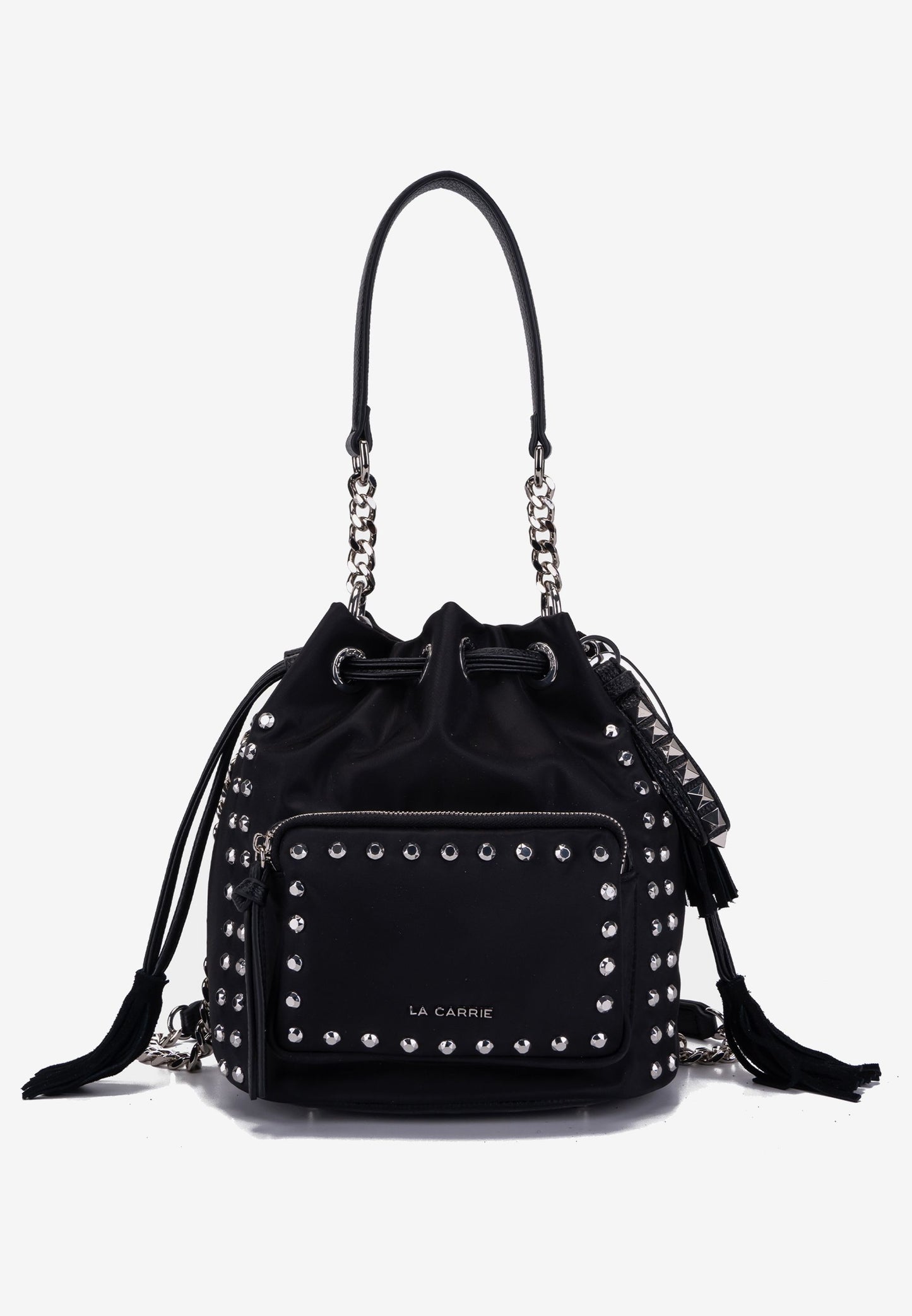 LA CARRIE - Secchiello Dark Nylon Borchie Nero