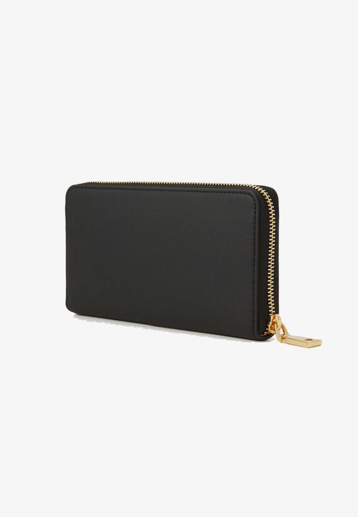 LOVE MOSCHINO - Portafoglio Zip Around Lettering Nero oro