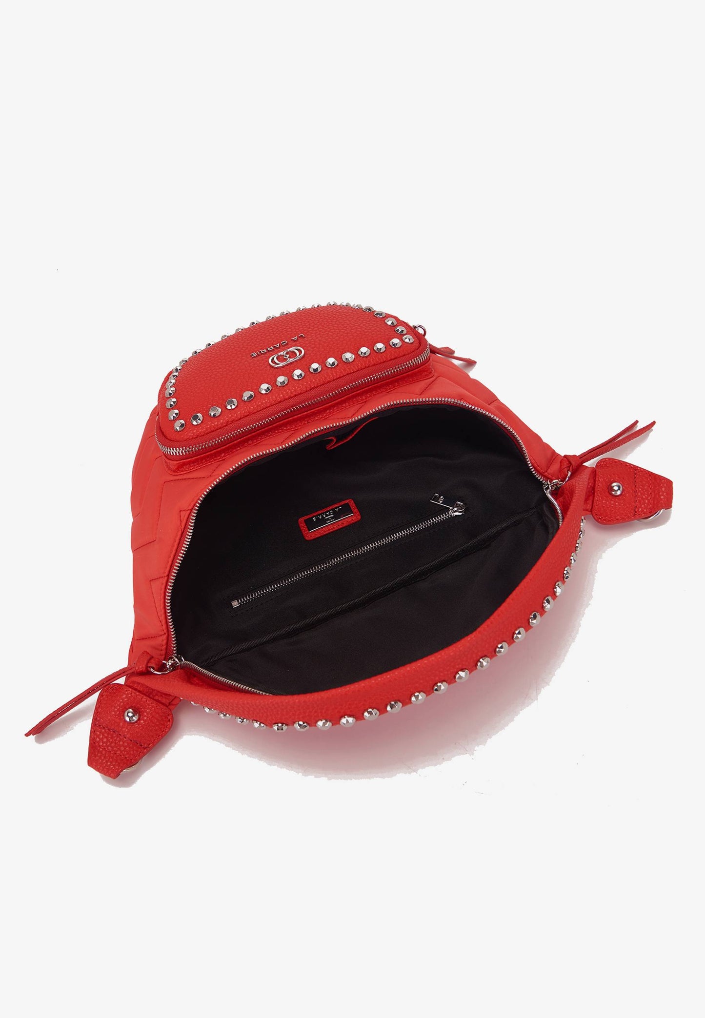 LA CARRIE - Marsupio Nylon Borchie Corallo