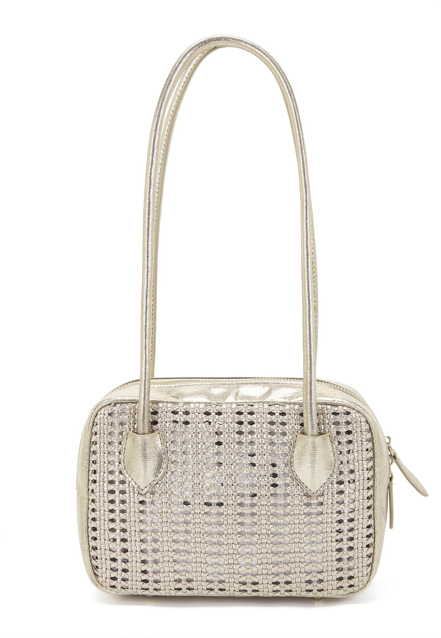 LA CARRIE - Borsa A Spalla Intrecciata Oro