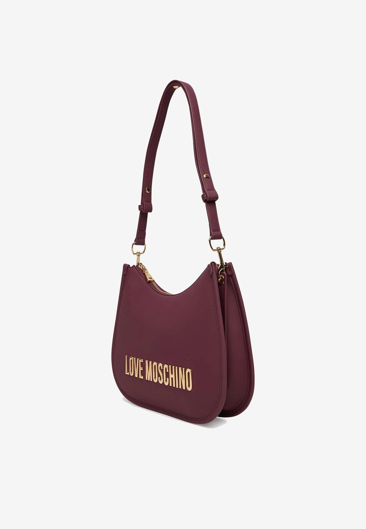 LOVE MOSCHINO - Borsa A Spalla Lettering Soft Touch Vino