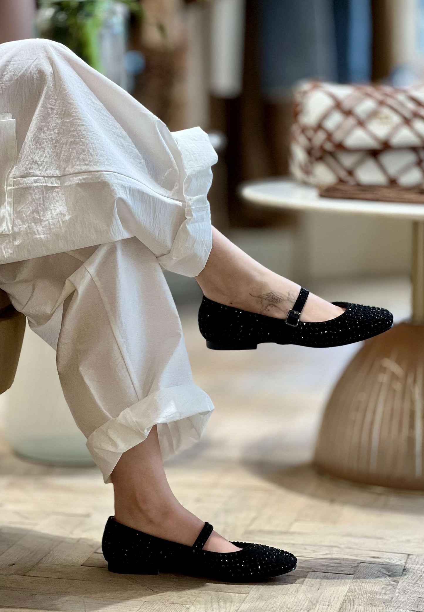 DIVINE FOLLIE - Ballerina Strass Nero