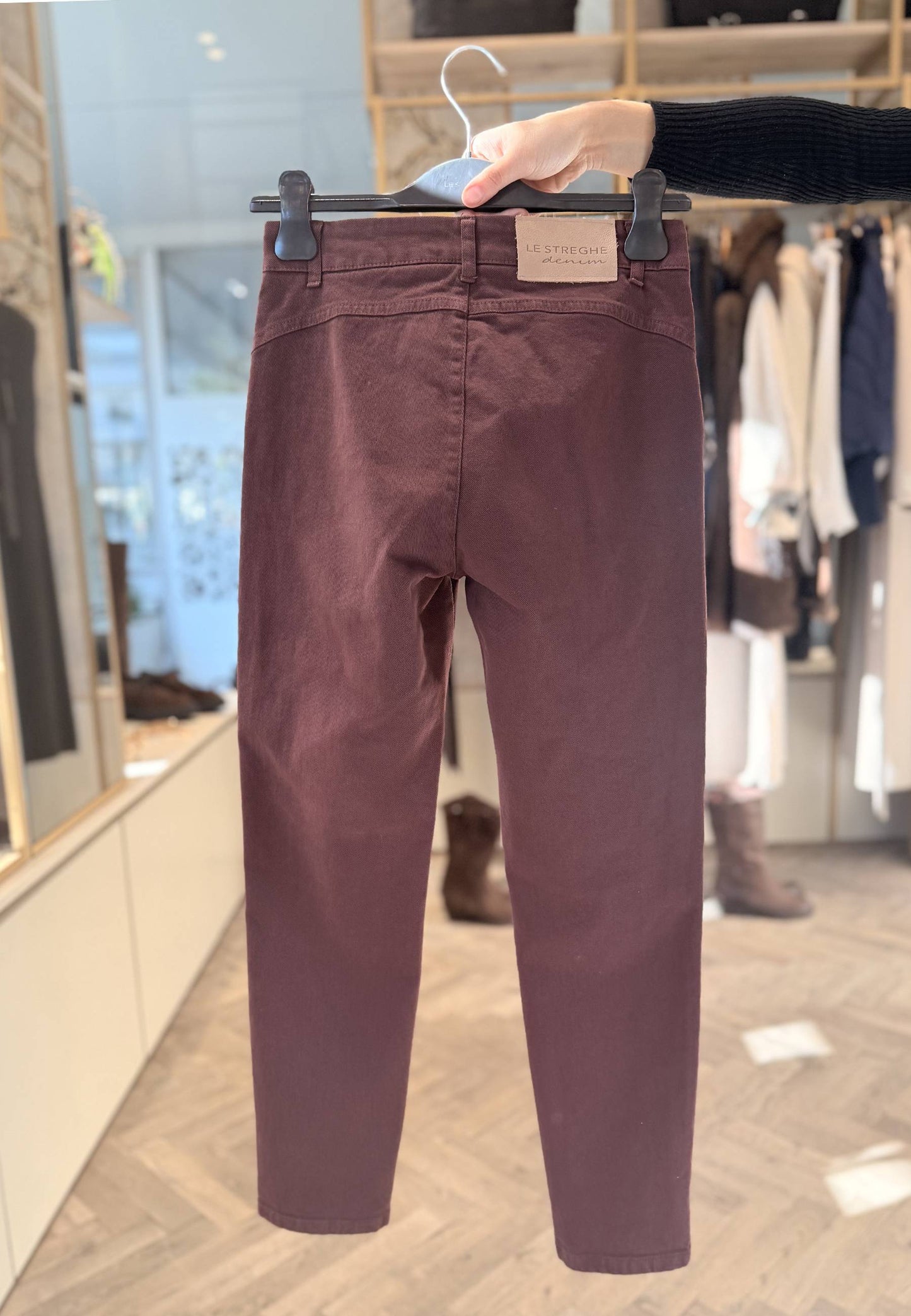 LE STREGHE - Jeans Skinny In Bull Denim Vino