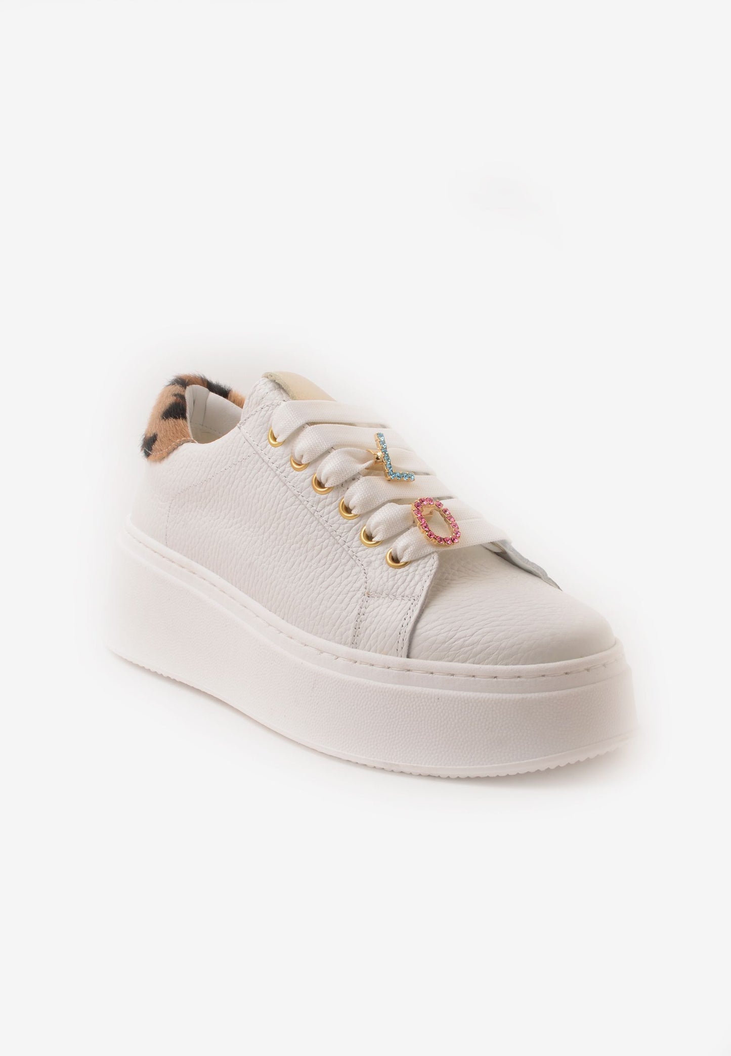 DIVINE FOLLIE - Sneakers Love Bijoux Bianco
