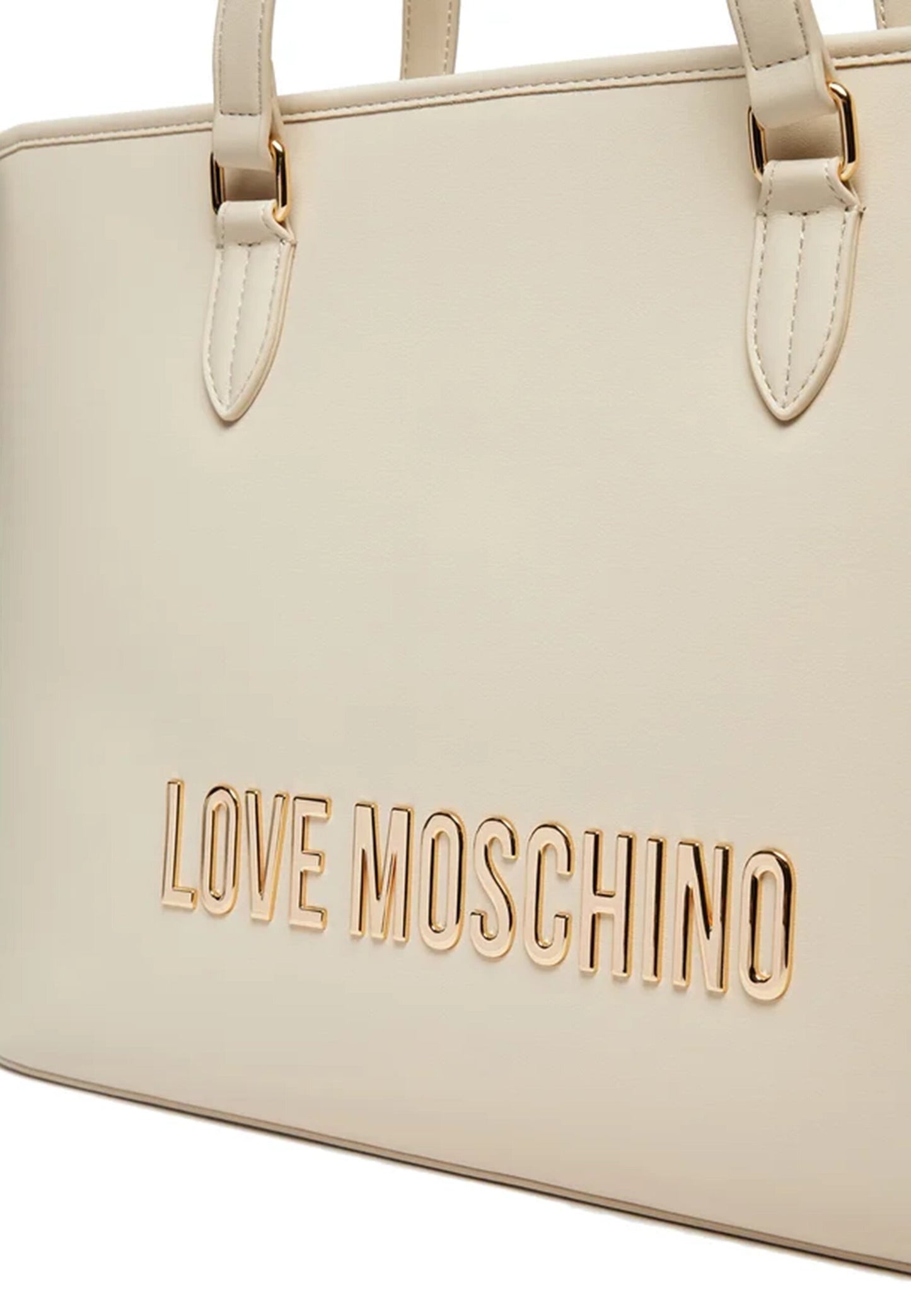 LOVE MOSCHINO - Shopping Bag Lettering Avorio