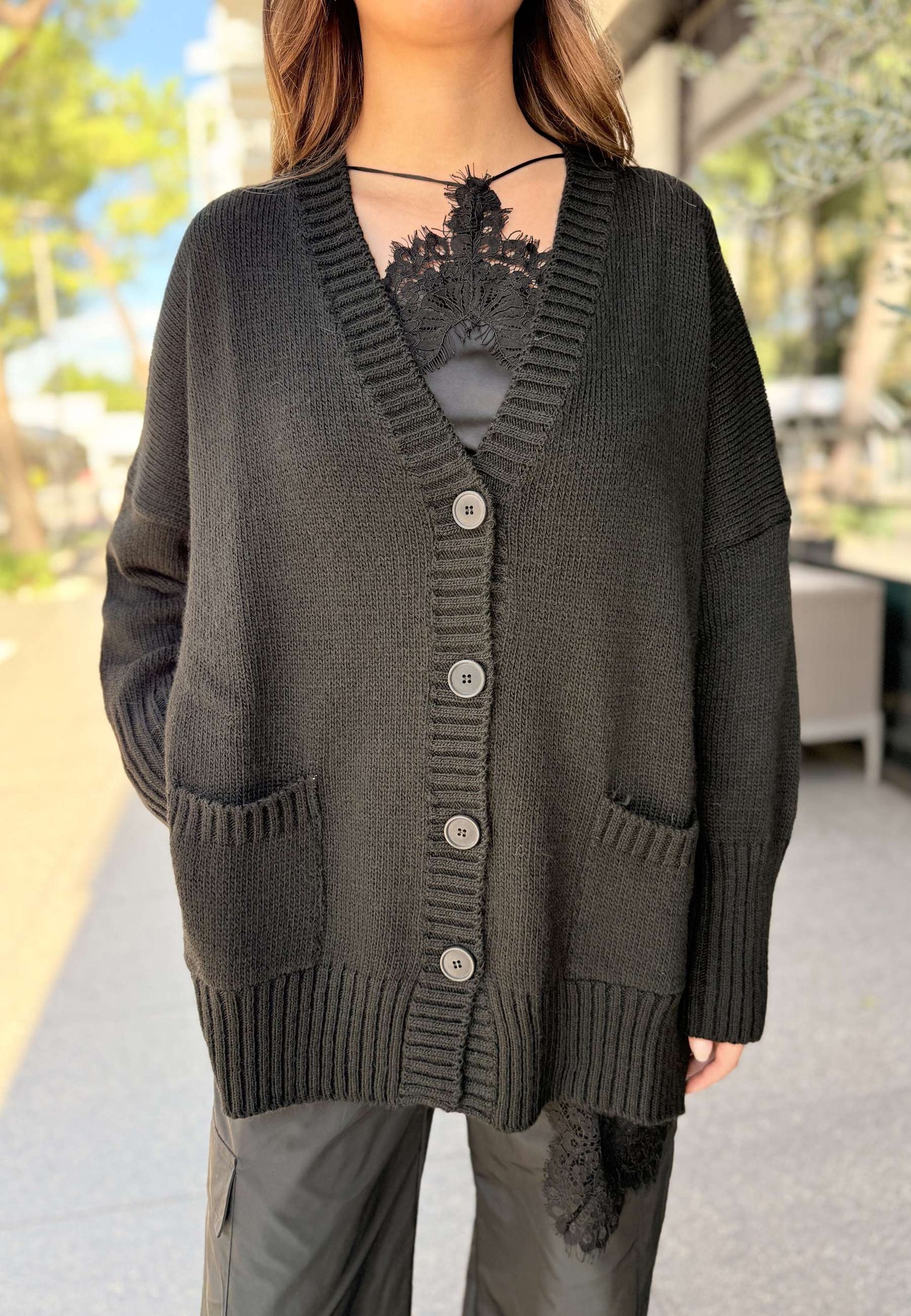 MOTEL - Cardigan Nero