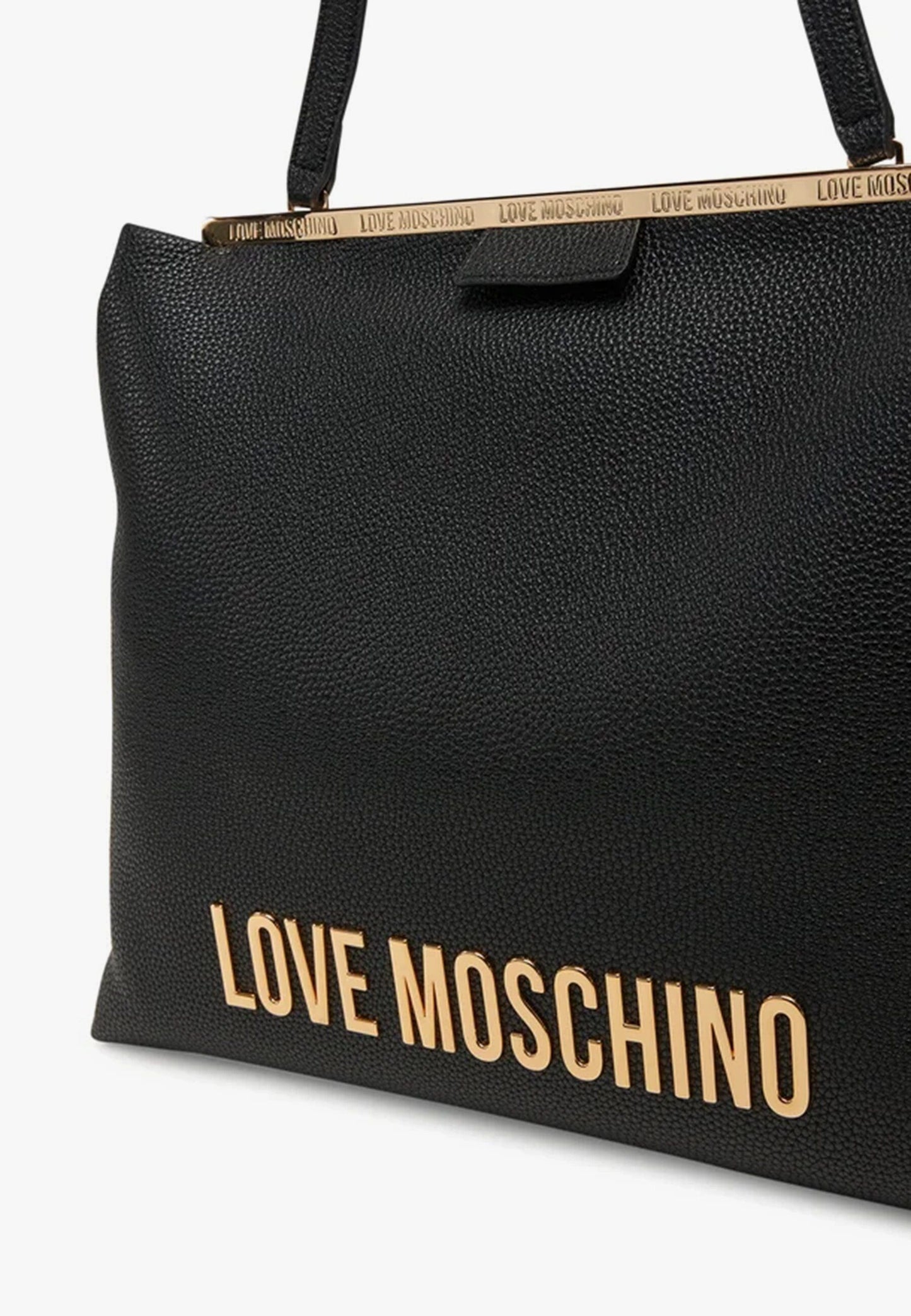 LOVE MOSCHINO - Borsa A Spalla Lettering Grande Nero