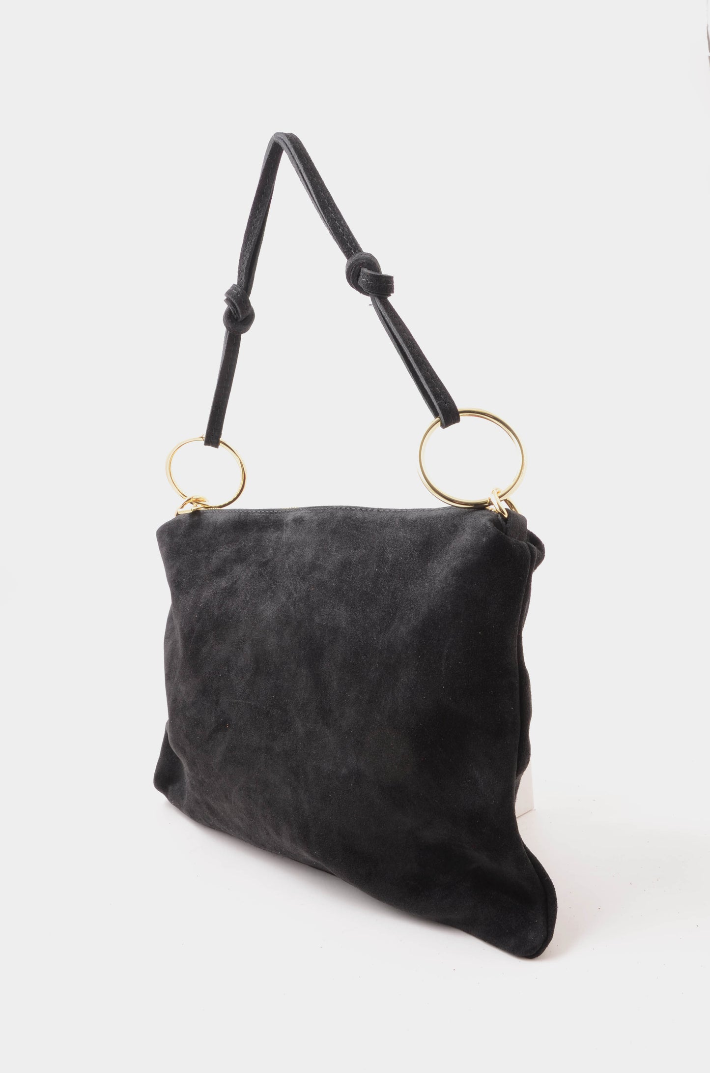 NUNZIA - Borsa In Camoscio AURORA Nero