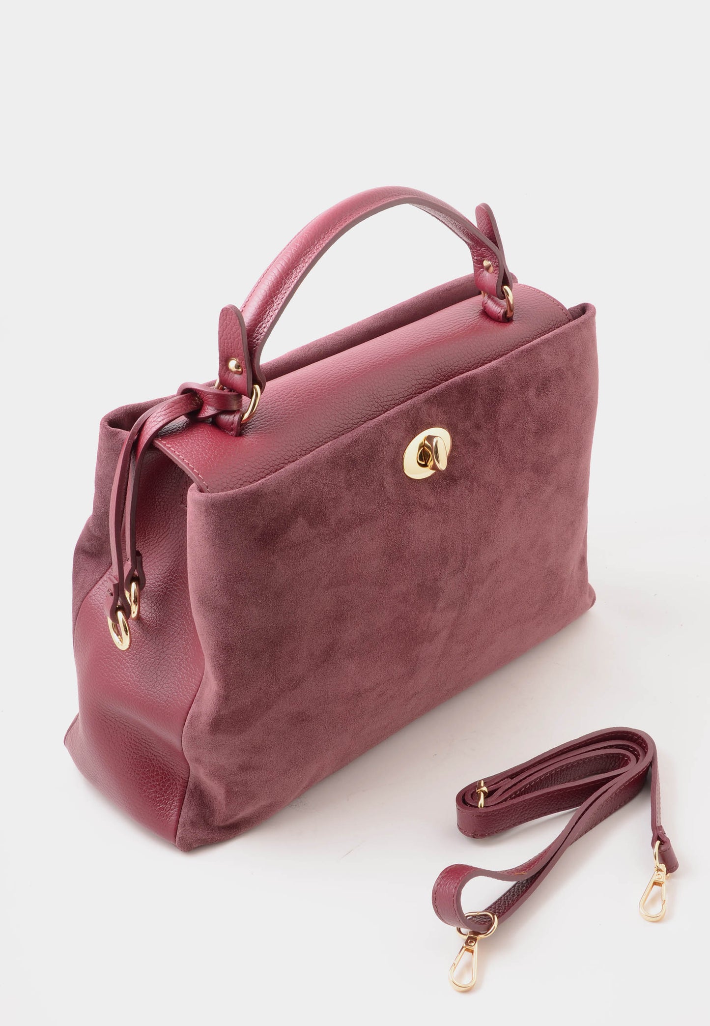NUNZIA - Borsa In Camoscio VITTORIA Rosa