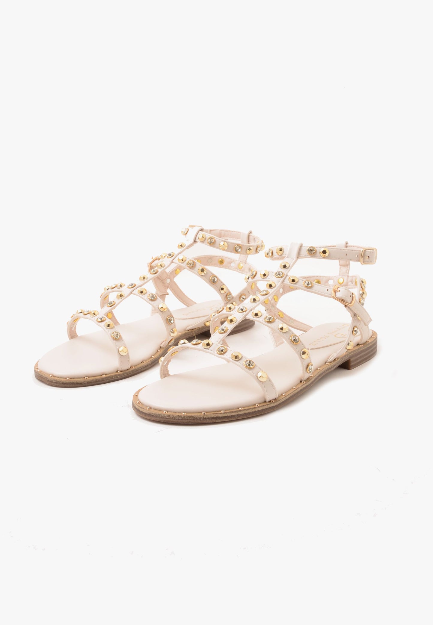 DIVINE FOLLIE - Sandalo Borchie Off White