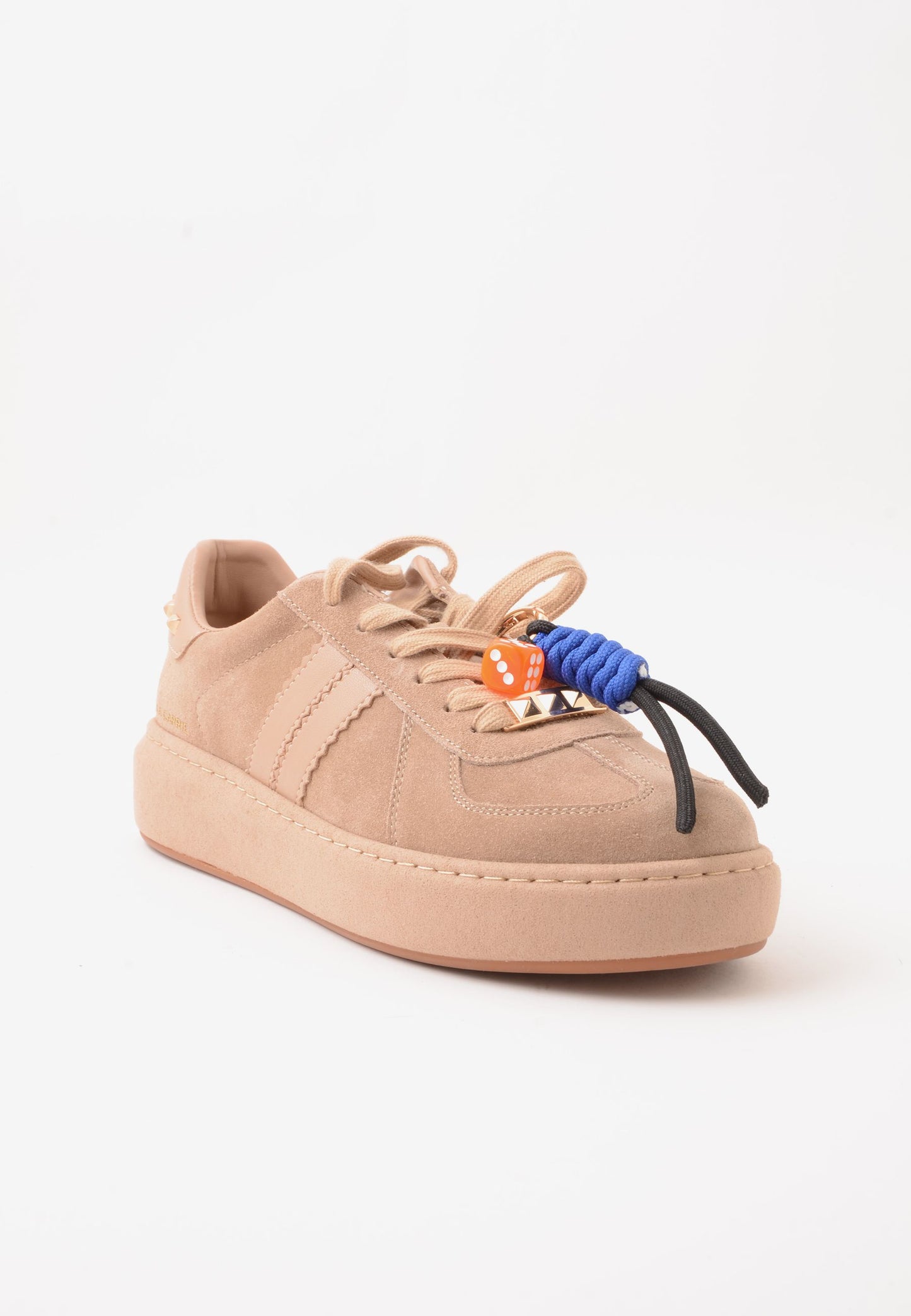 LA CARRIE - Sneakers Camoscio Charms Beige