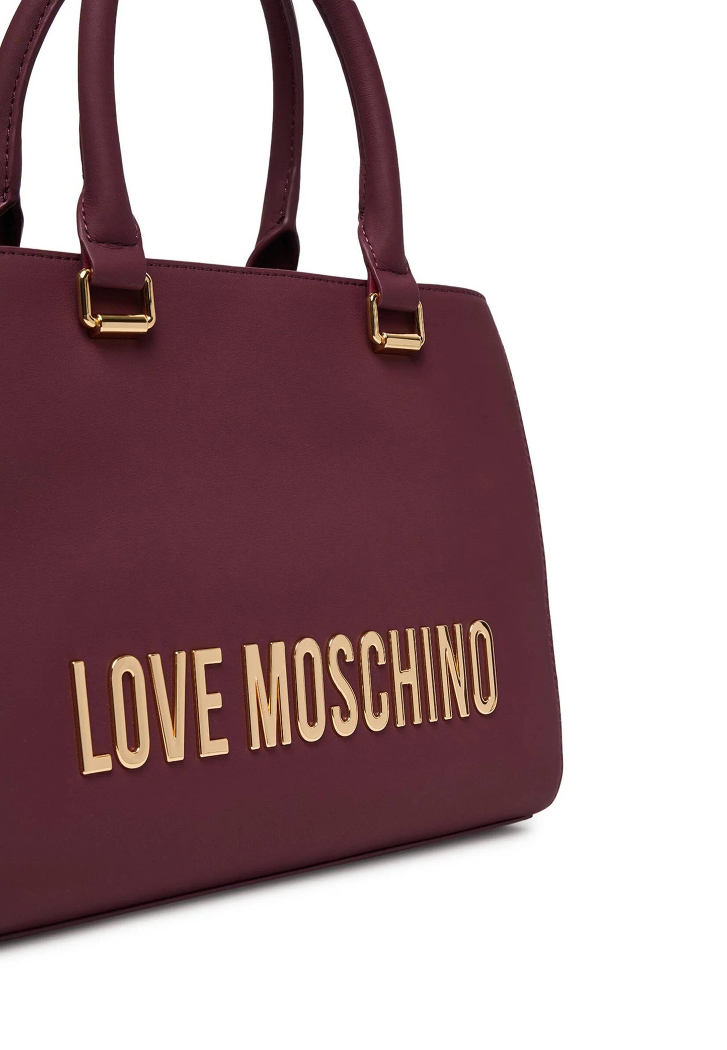LOVE MOSCHINO - Borsa A Mano Lettering Soft Touch Vino