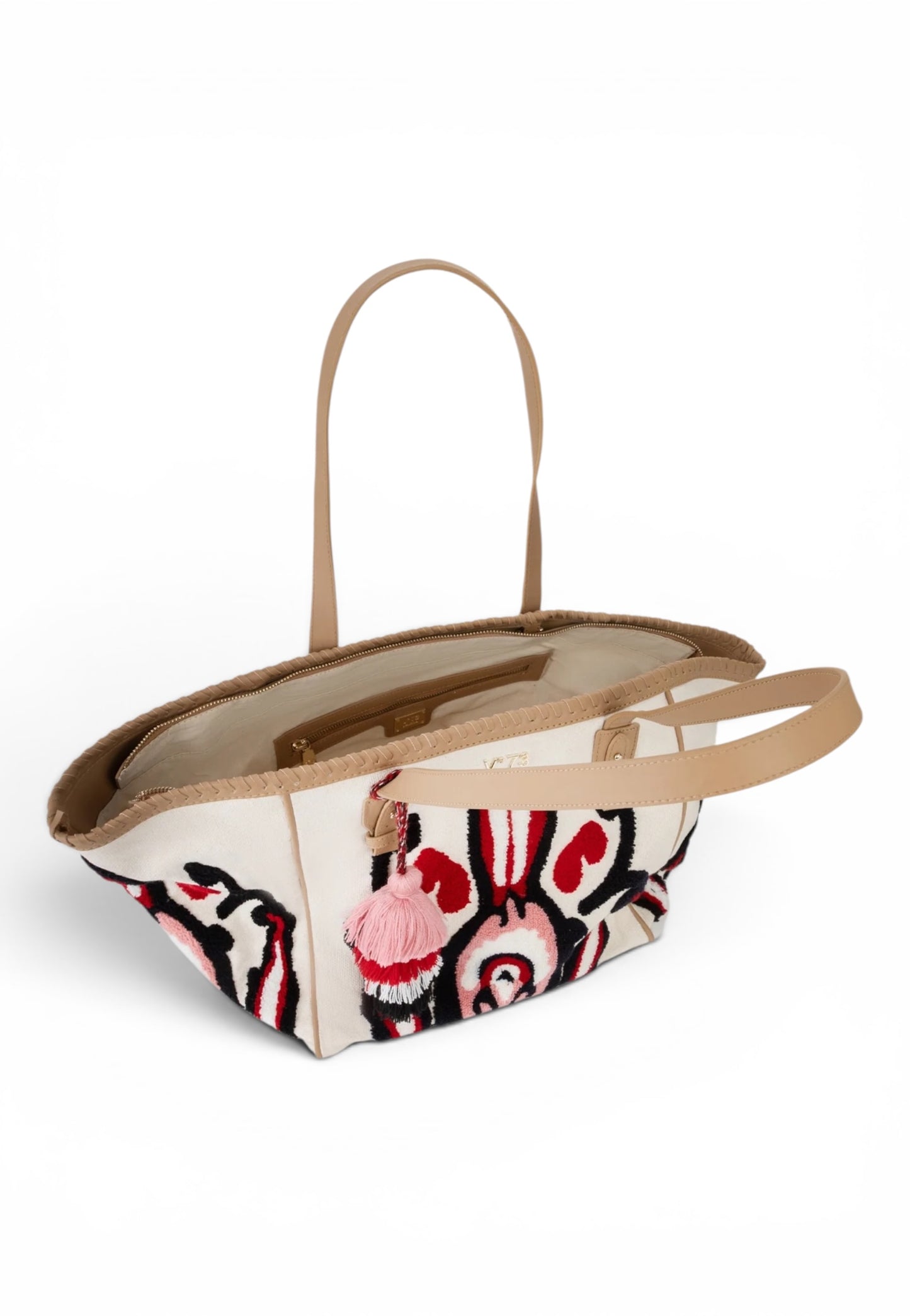 V73 - Shopping Bag Marilena Cuoio/Multicolor