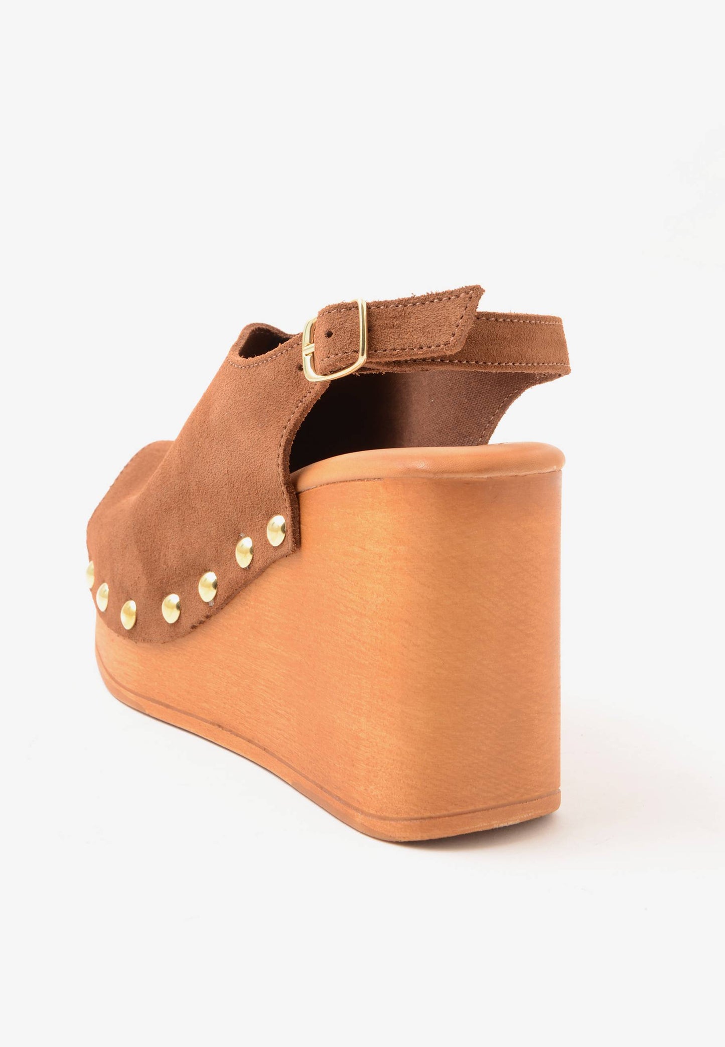 DIVINE FOLLIE - Zeppa Legno Camoscio Cuoio