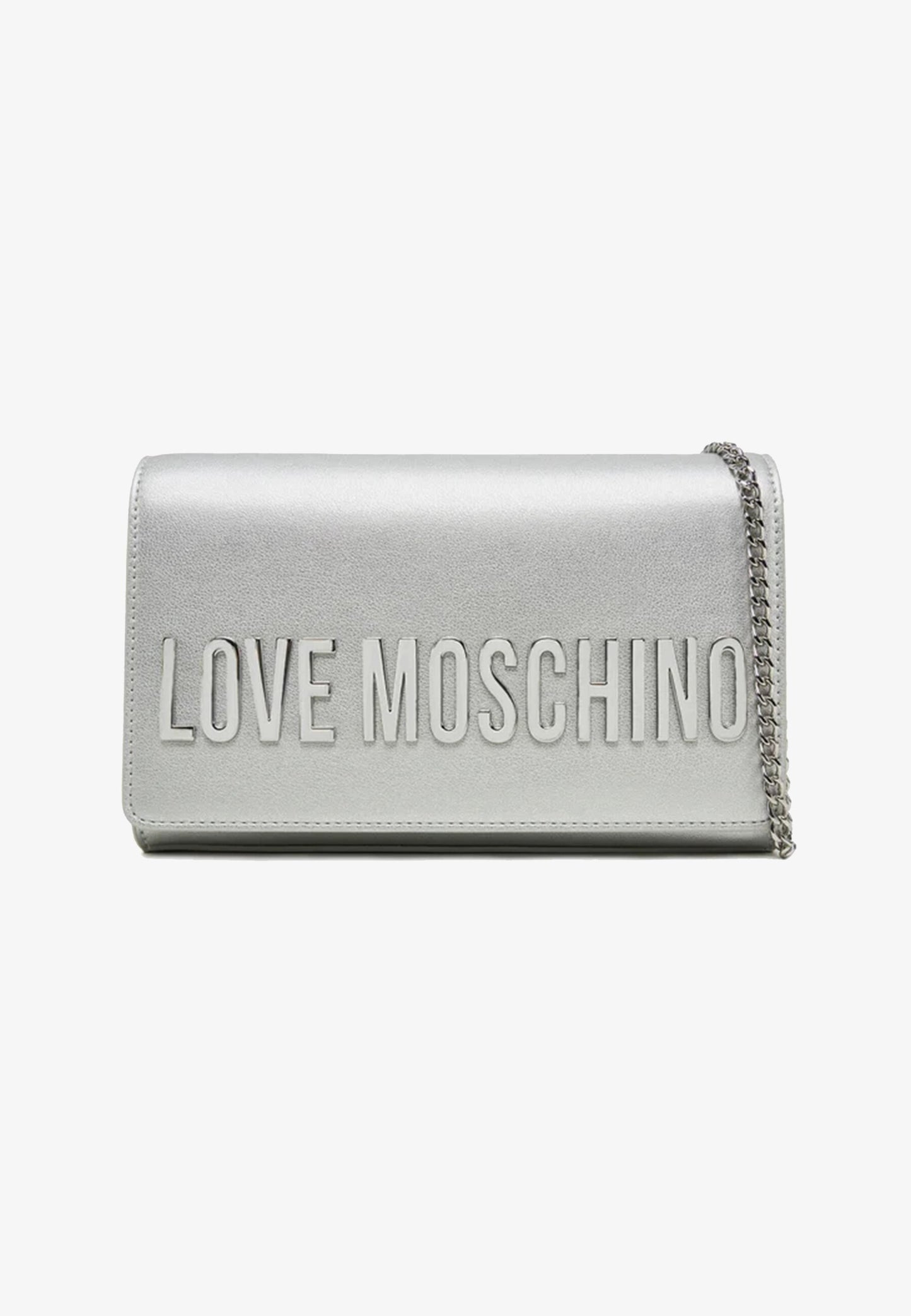 LOVE MOSCHINO - Borsetta A Tracolla Lettering Silver
