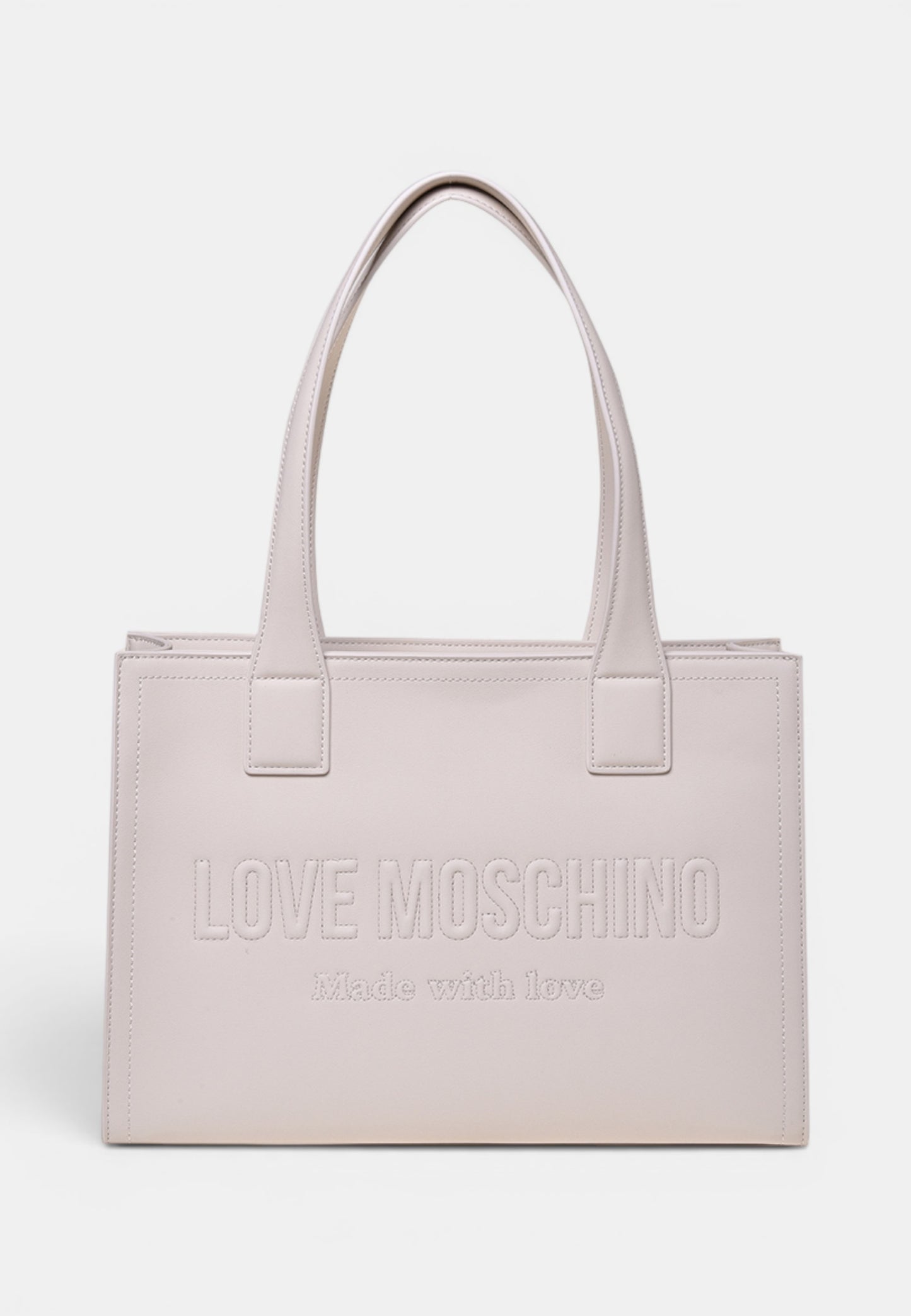 LOVE MOSCHINO - Shopping Bag Signature Avorio