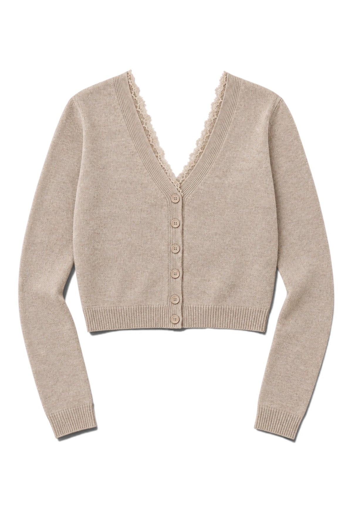 MOTEL - Cardigan Bottone Fronte e Retro Casha