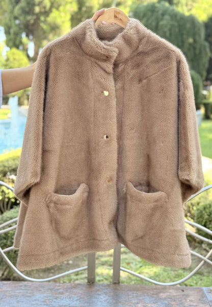 ALEX & MAX - Cappa In Ecopelliccia Taupe