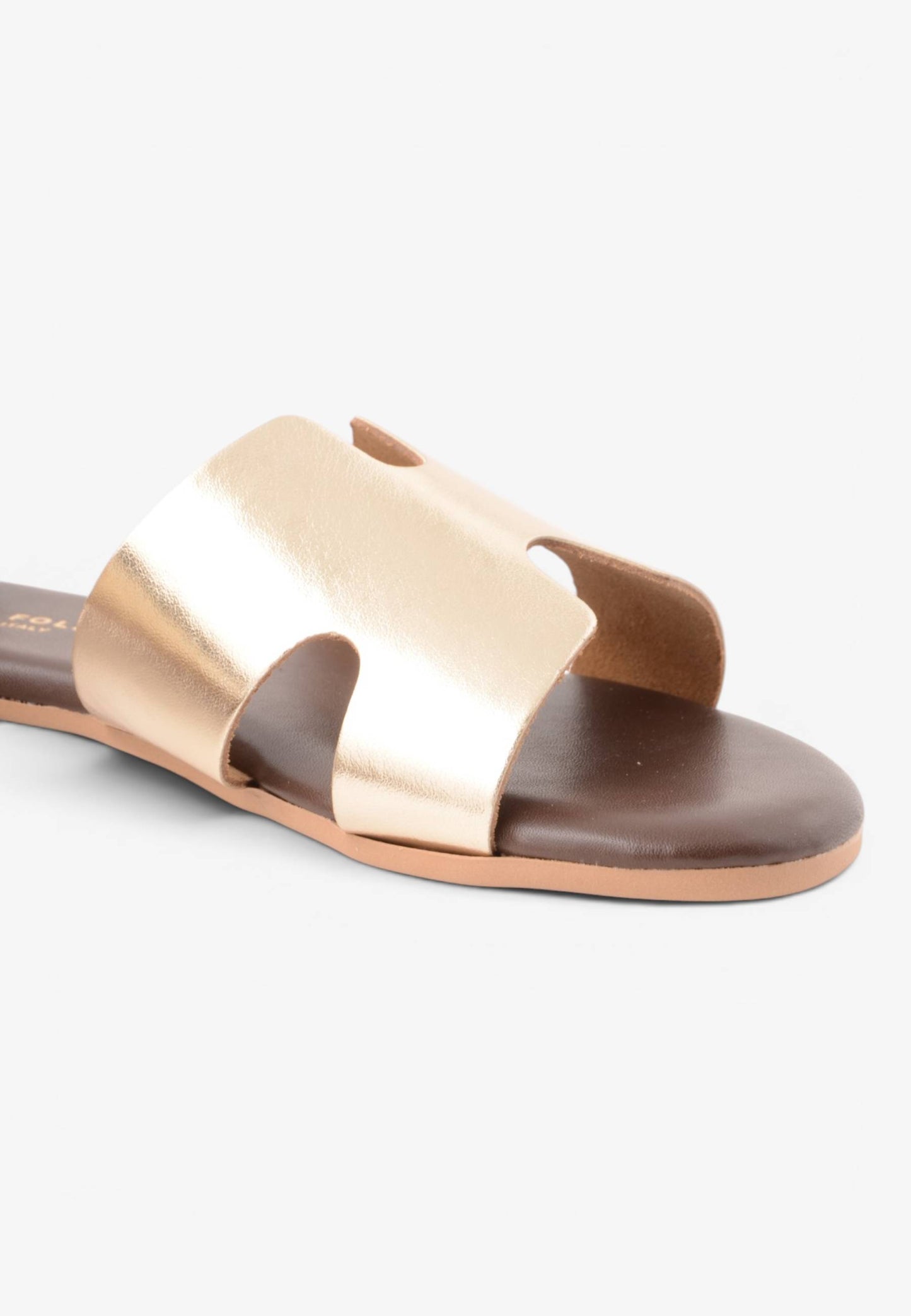DIVINE FOLLIE - Ciabattina Bassa Flat con Fascia Sagomata a "H" Platino