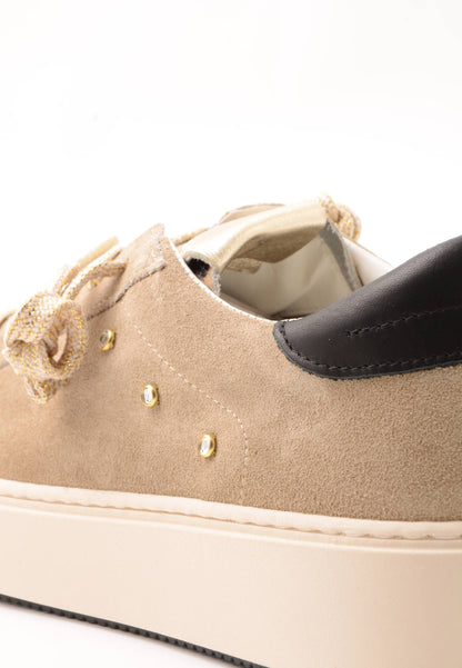DIVINE FOLLIE - Sneakers Camoscio Leopardato Beige