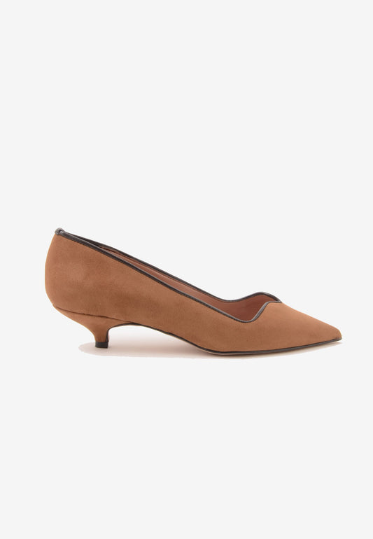 DIVINE FOLLIE - Pumps Camoscio 30mm Cuoio