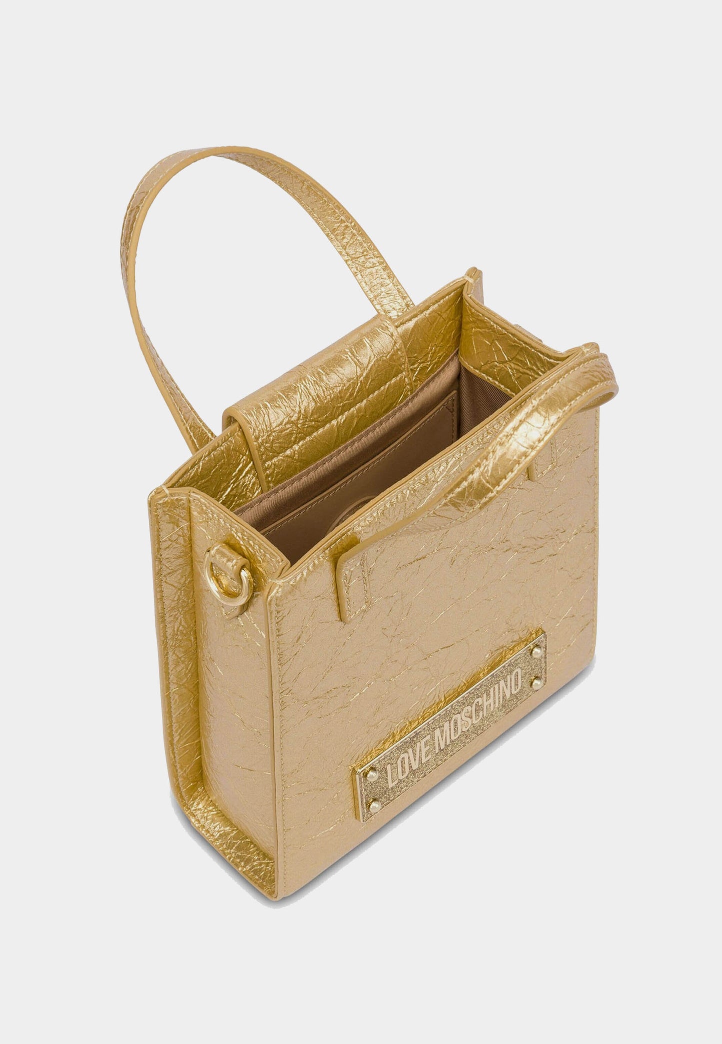 LOVE MOSCHINO - Borsa A Mano Laminata Oro