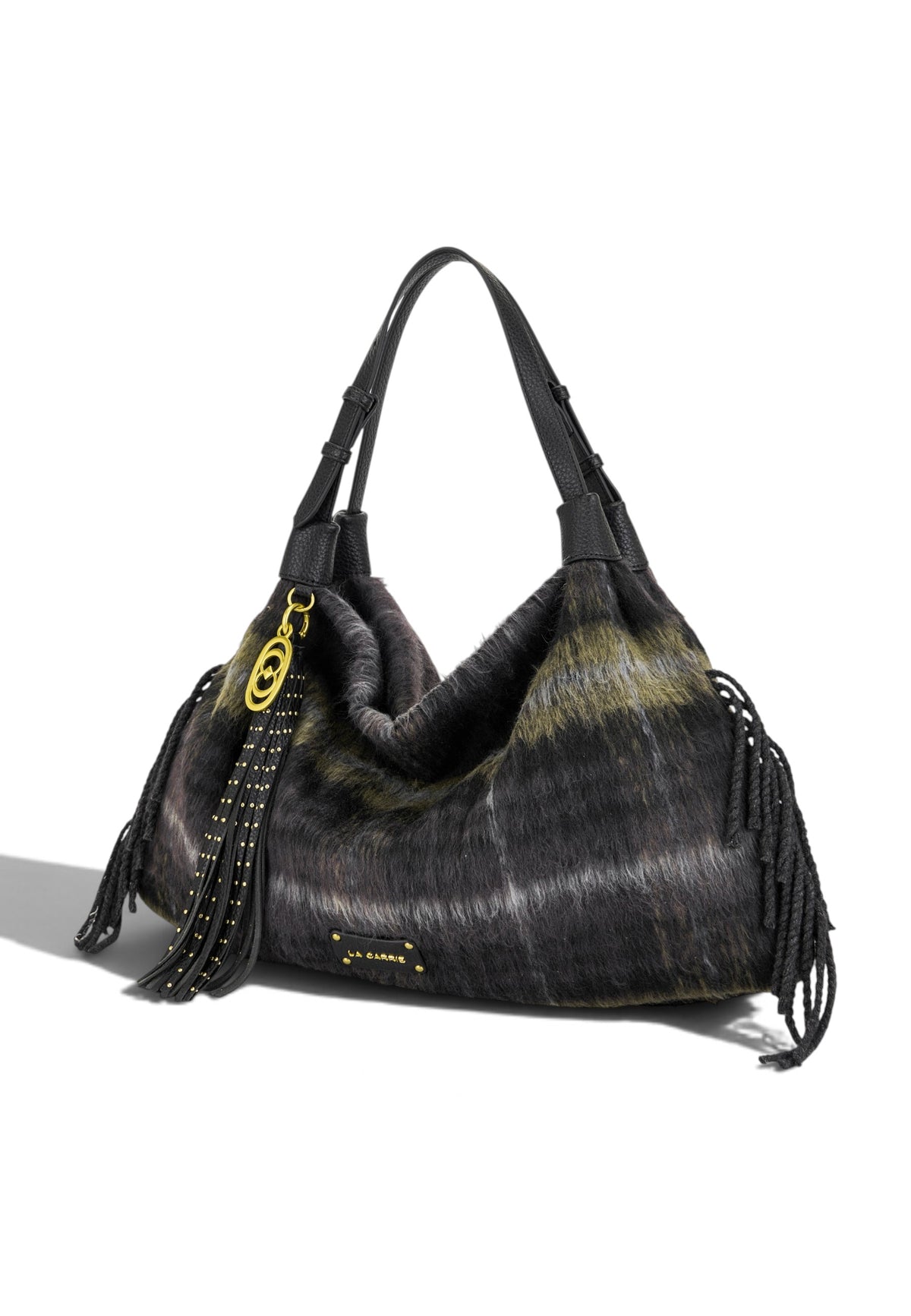 LA CARRIE - Borsa Shopper Kerala Tartan Nero