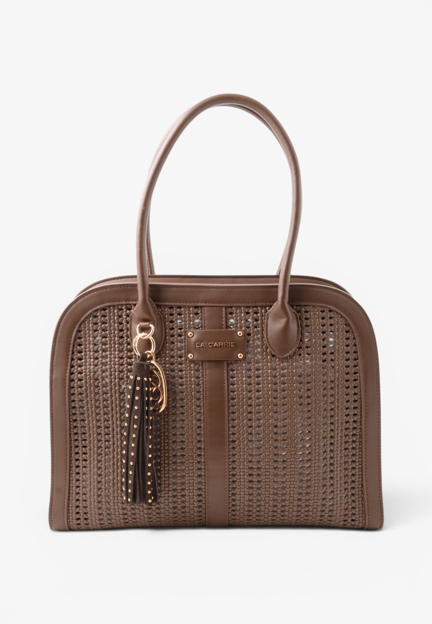 LA CARRIE - Borsa A Mano Intrecciata Marrone