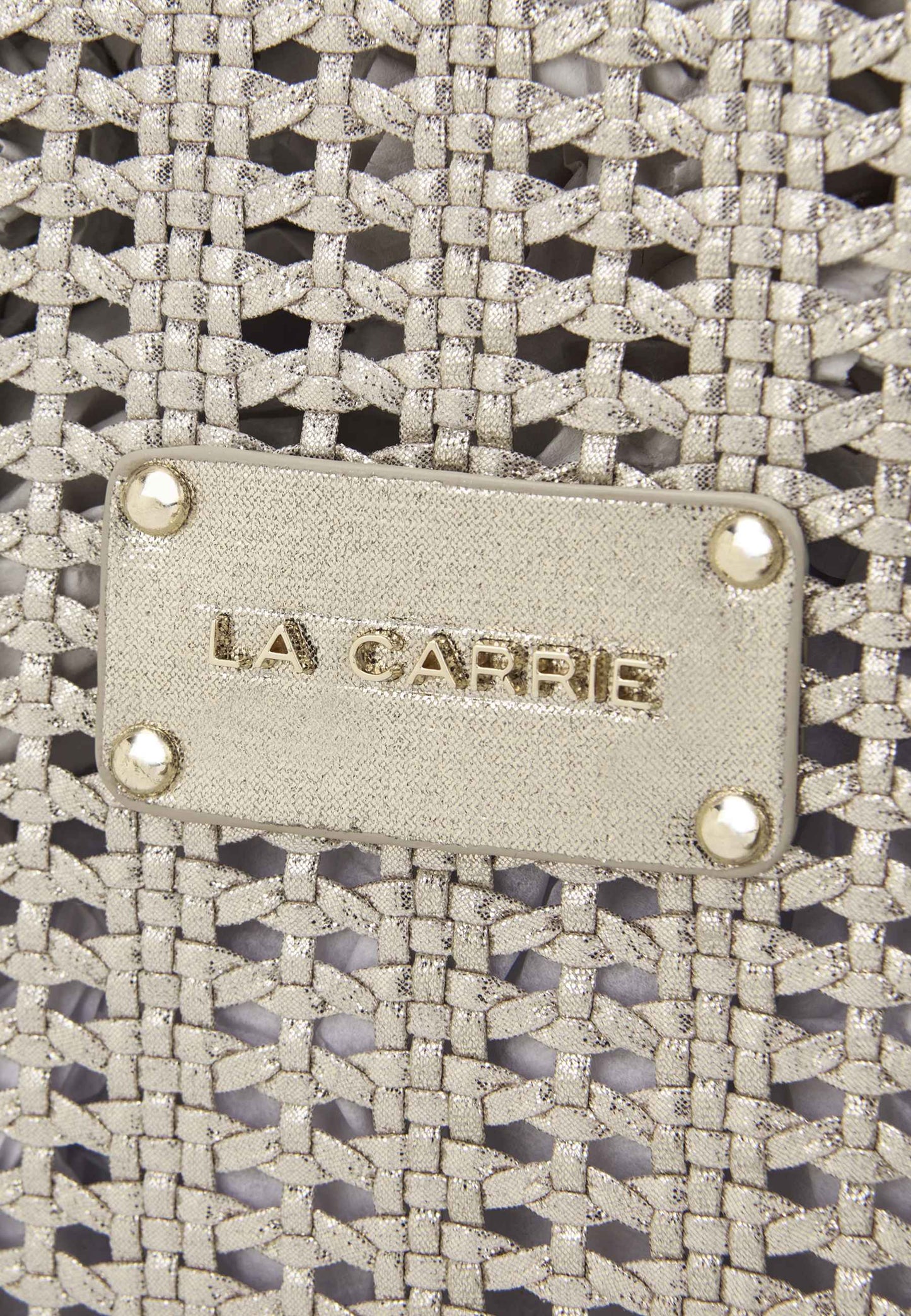 LA CARRIE - Borsa A Spalla Intrecciata Oro