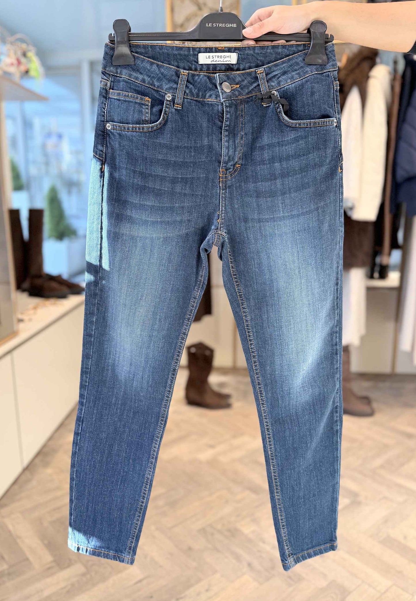 LE STREGHE - Jeans Skinny Denim Scuro