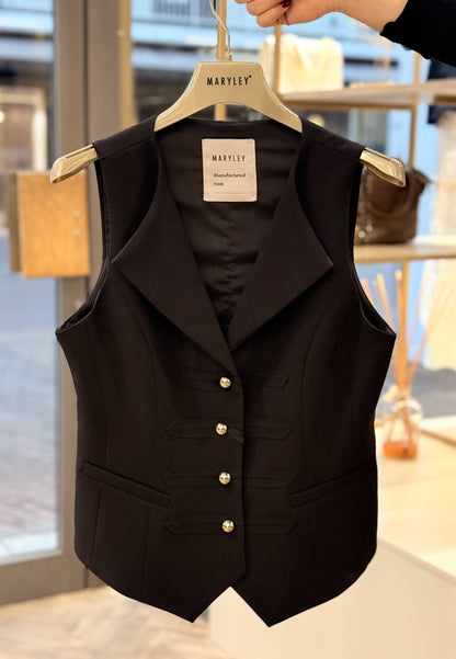 MARYLEY - Gilet Napoleone Nero