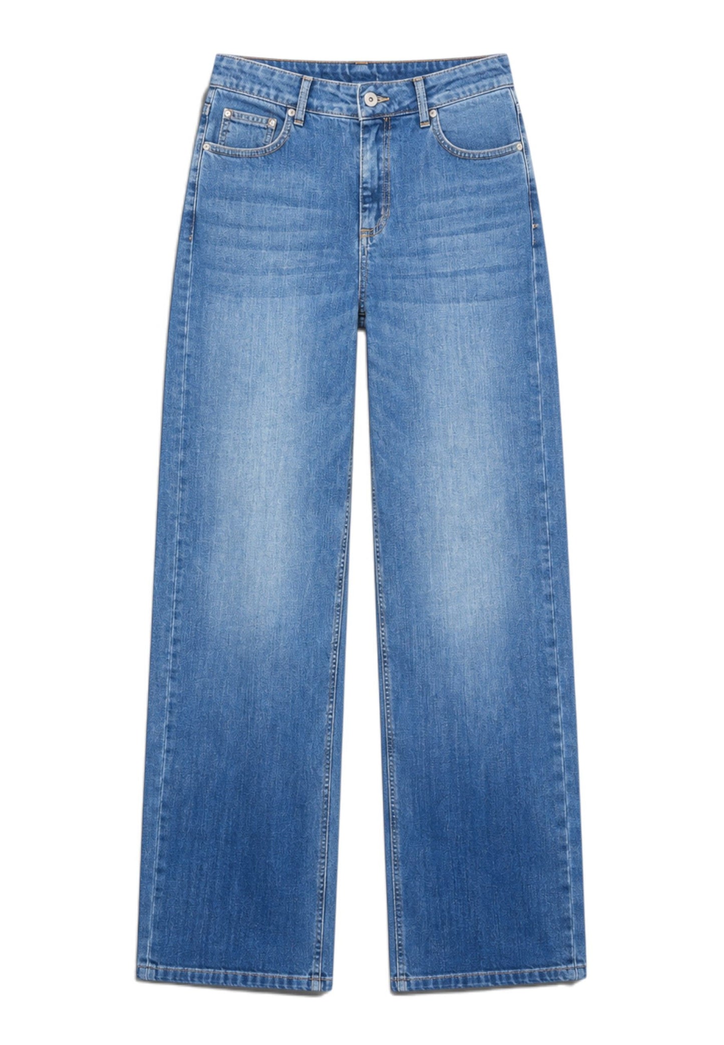 MOTEL - Jeans Wide Leg Lavaggio Medio