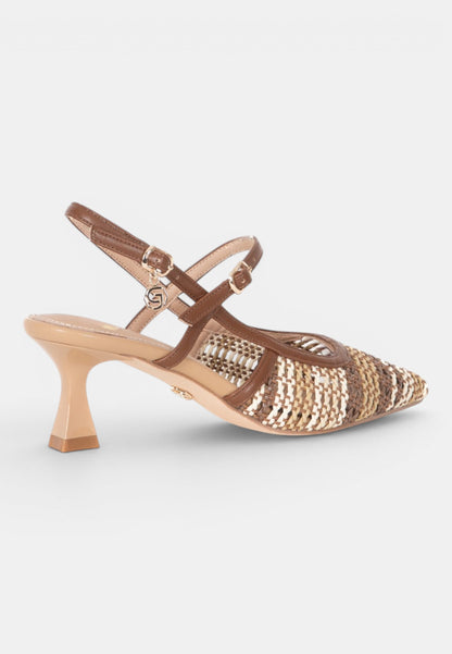 GOLD&GOLD - Sandalo Intreccio Multi Brown