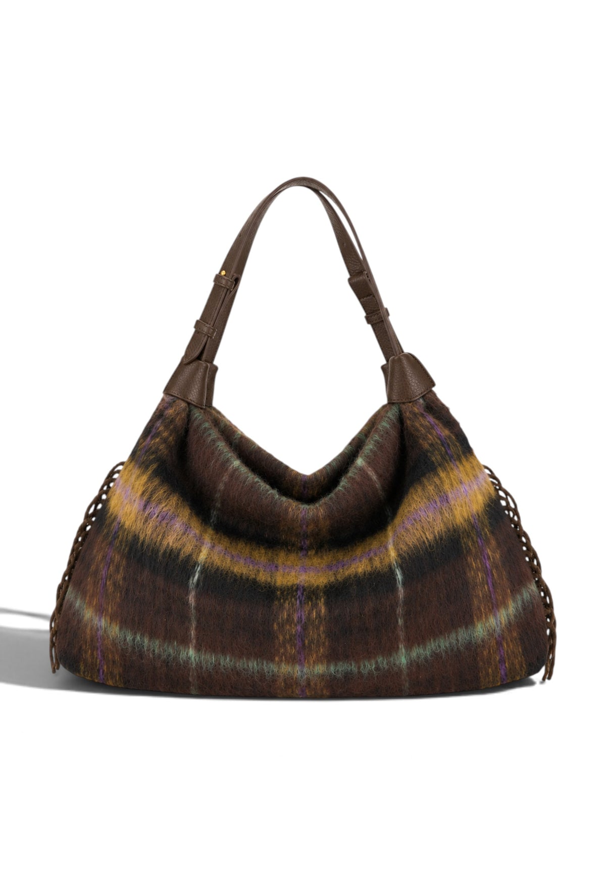 LA CARRIE - Borsa Shopper Kerala Tartan Marrone