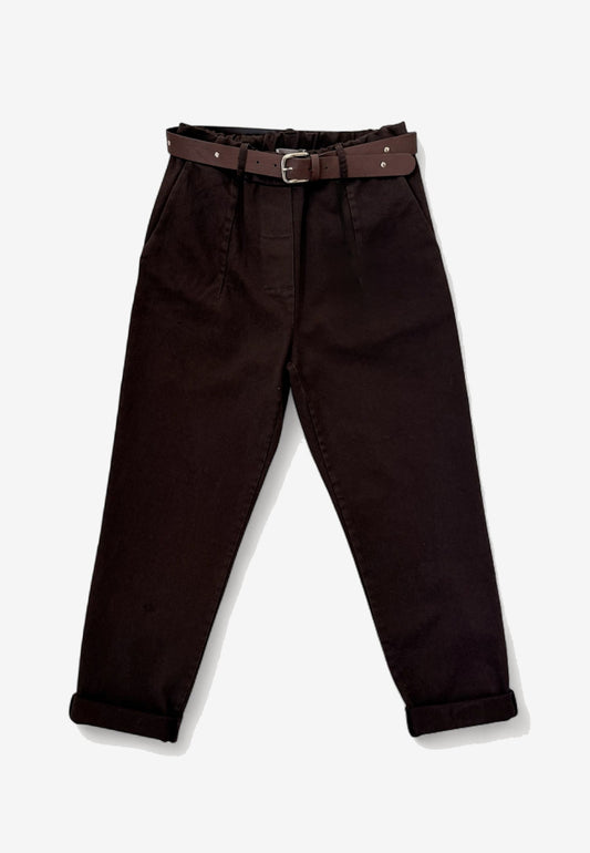 MOTEL - Pantalone Carrot Fit Moro