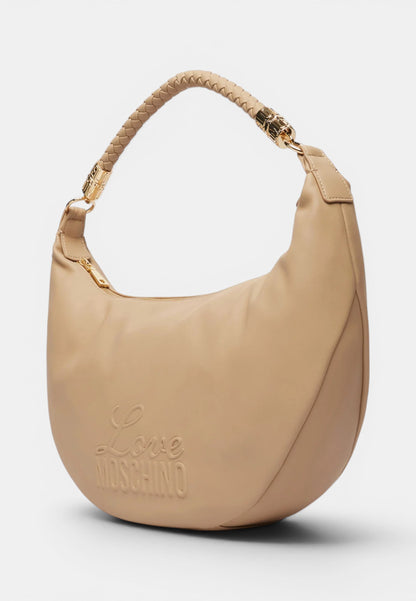 LOVE MOSCHINO - Borsa A Spalla Hobo Signature Taupe