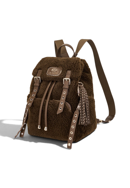 LA CARRIE - Zaino TEDDY ECO FUR Marrone