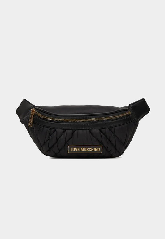 LOVE MOSCHINO – Schwarze Nylon-Gürteltasche