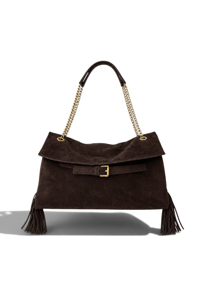NUNZIA - Borsa Boho Chic Cioccolato