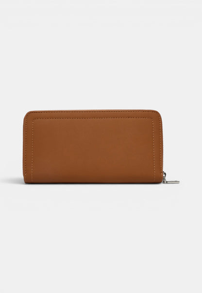LOVE MOSCHINO - Portafoglio Zip Around Signature Cuoio