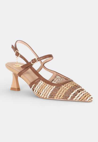 GOLD&GOLD - Sandalo Intreccio Multi Brown