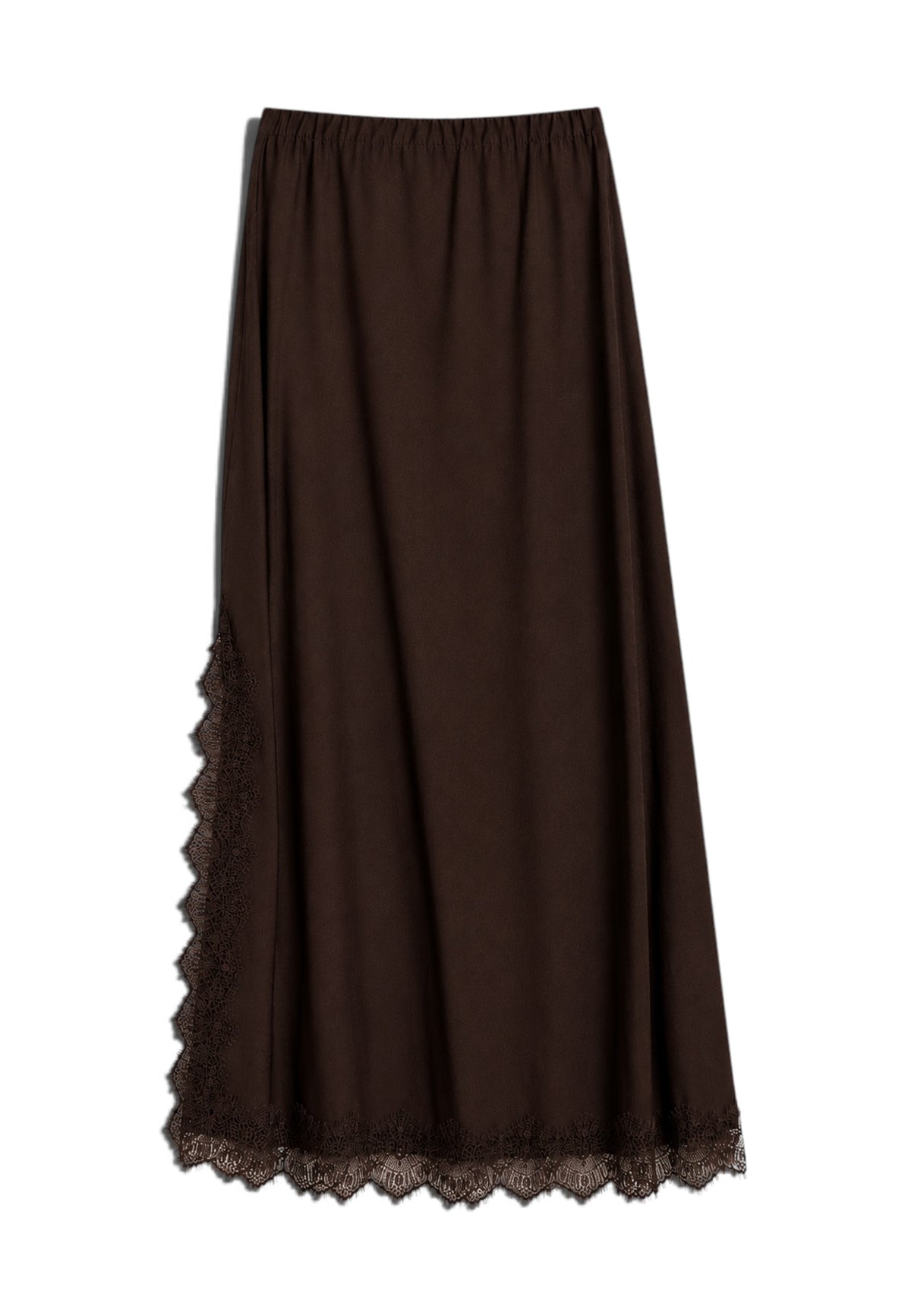 NUNZIA - Gonna Lunga Con Pizzo Marrone