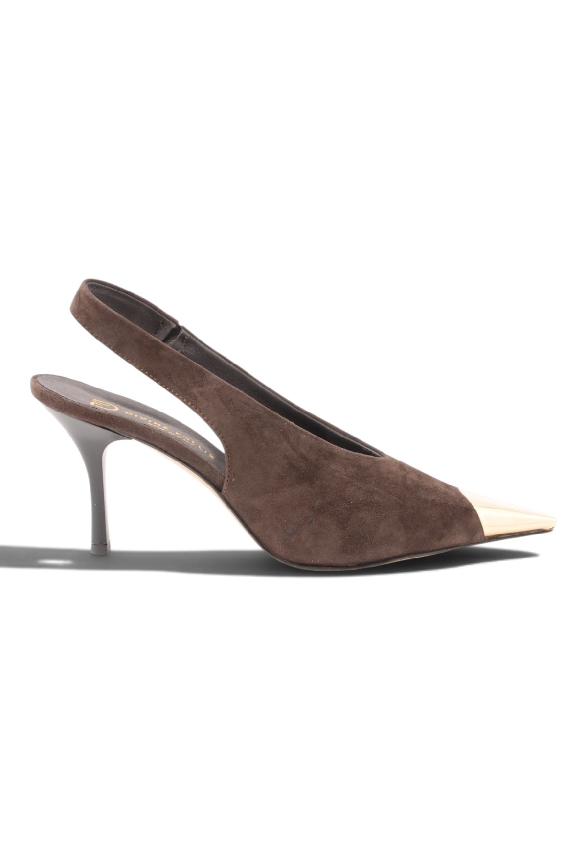 DIVINE FOLLIE - Slingback Scamosciate con Tacco Stiletto Moro