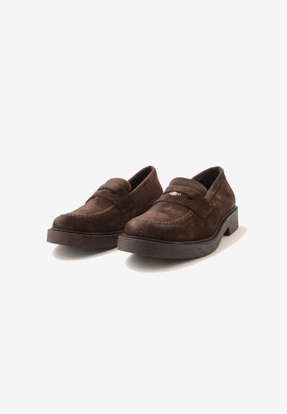 DIVINE FOLLIE - Mocassino Scamosciato Mocha
