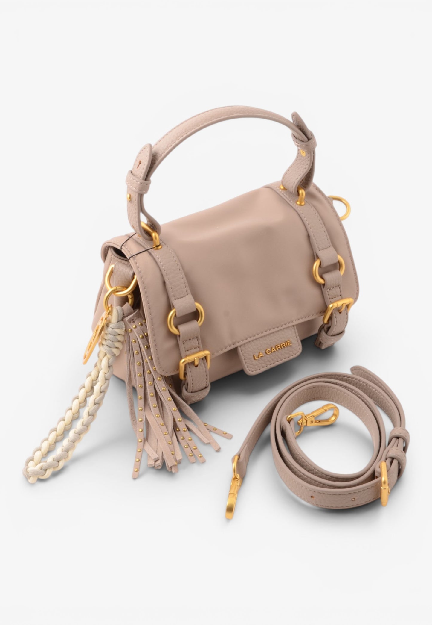 LA CARRIE - Borsa Satchel Dark Nylon Taupe